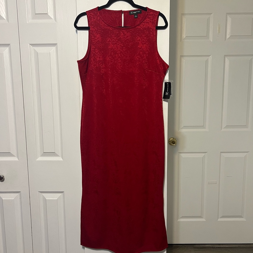NWT Designer INC International Concepts‎ Classy Red Midi Dress. Size 12